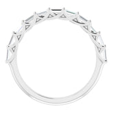 14K White 3/8 CTW Natural Diamond Anniversary Band